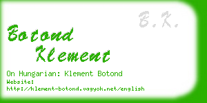 botond klement business card